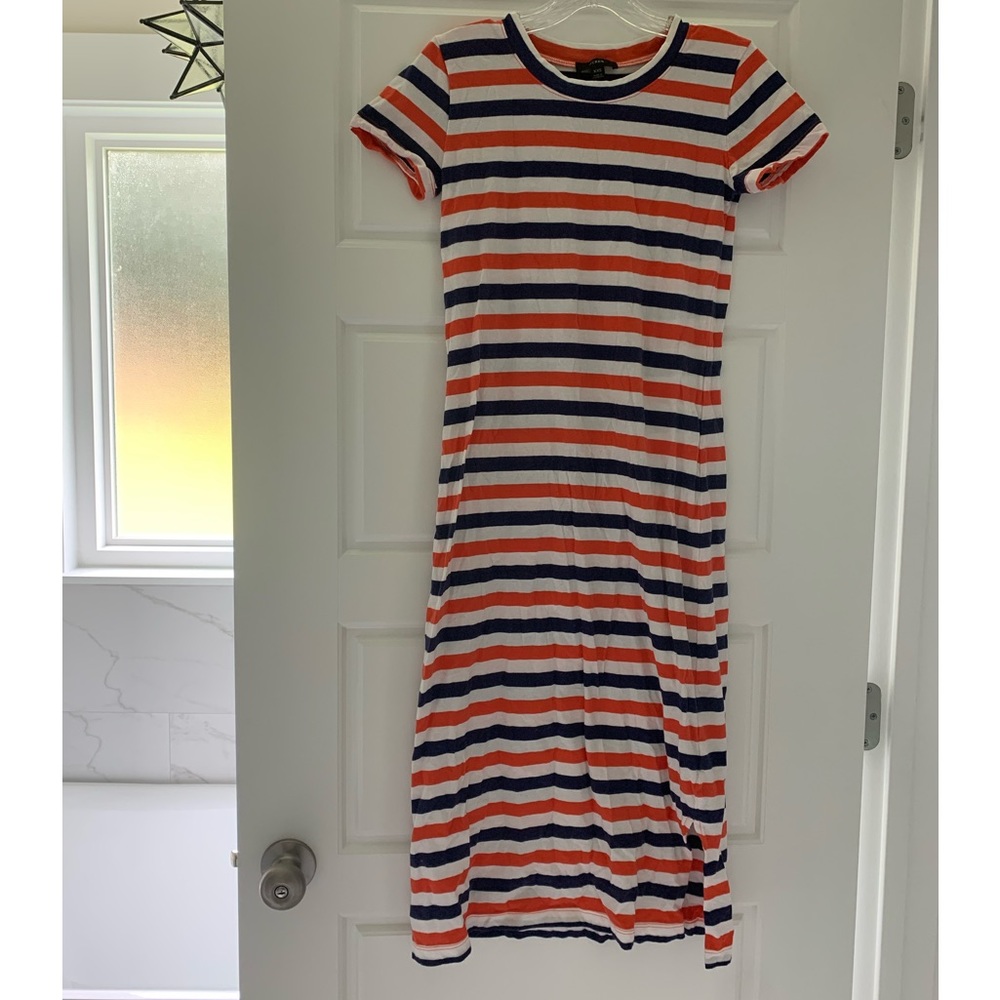 Auburn Dress J. Crew football rugby stripe XXS t-shirt dress NFL Bears Broncos